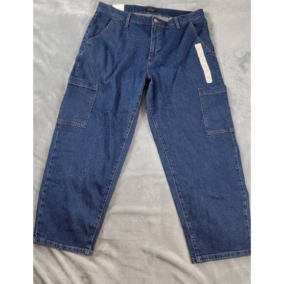 NWT women's barrel ankle jeans high rise Banana Republic pant sz 33/16 denim - Picture 1 of 14
